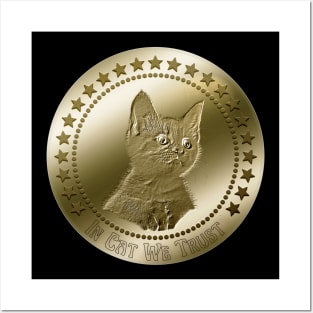 Cat Kitten Coin Currency Crypto Posters and Art